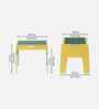Pop Kids Activity Table & Seat Set In Yellow Finish