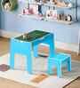 Pop Kids Study Table & Seat Set In Blue Finish