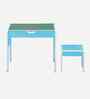 Pop Kids Study Table & Seat Set In Blue Finish