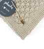 Popcorn Knit Light Beige Melange Cotton Knitted Throw