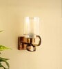 Poppy Single Light Brass Metal Wall Light