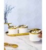 Porcelain Carla Server set with Spoon & Tray set of 7pcs