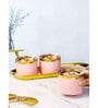 Porcelain Carla Server set with Spoon & Tray set of 7pcs