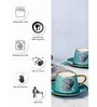 Porcelain Coffee/Tea Gold Design Cup Saucer Set of 12pcs