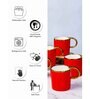 Porcelain Coffee/Tea Gold Design Mug Set of 6pcs