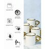 Porcelain Coffee/Tea Gold Design Mug Set of 6pcs