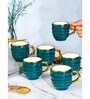 Porcelain Coffee/Tea Gold Design Mug Set of 6pcs