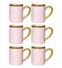 Porcelain Coffee/Tea Gold Design Mug Set of 6pcs