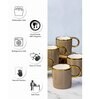 Porcelain Coffee/Tea Gold Design Mug Set of 6pcs