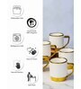 Porcelain Coffee/Tea Gold Design Mug Set of 6pcs