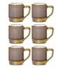Porcelain Coffee/Tea Gold Design Mug Set of 6pcs