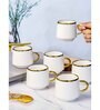 Porcelain Coffee/Tea Gold Design Mug Set of 6pcs