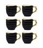 Porcelain Coffee/Tea Gold Design Mug Set of 6pcs
