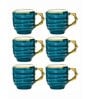 Porcelain Coffee/Tea Gold Design Mug Set of 6pcs