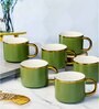 Porcelain Coffee/Tea Gold Design Mug Set of 6pcs