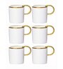 Porcelain Coffee/Tea Gold Design Mug Set of 6pcs