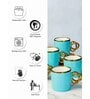 Porcelain Coffee/Tea Gold Design Mug Set of 6pcs