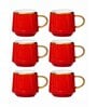 Porcelain Coffee/Tea Gold Design Mug Set of 6pcs