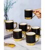 Porcelain Coffee/Tea Gold Design Mug Set of 6pcs