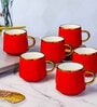 Porcelain Coffee/Tea Gold Design Mug Set of 6pcs