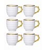 Porcelain Coffee/Tea Gold Design Mug Set of 6pcs