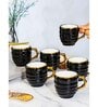Porcelain Coffee/Tea Gold Design Mug Set of 6pcs