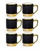 Porcelain Coffee/Tea Gold Design Mug Set of 6pcs