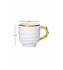 Porcelain Coffee/Tea Gold Design Mug Set of 6pcs