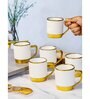Porcelain Coffee/Tea Gold Design Mug Set of 6pcs