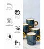 Porcelain Coffee/Tea Gold Design Mug Set of 6pcs