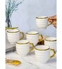 Porcelain Coffee/Tea Gold Design Mug Set of 6pcs