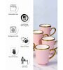 Porcelain Coffee/Tea Gold Design Mug Set of 6pcs