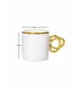 Porcelain Coffee/Tea Gold Design Mug Set of 6pcs