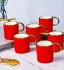 Porcelain Coffee/Tea Gold Design Mug Set of 6pcs