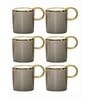 Porcelain Coffee/Tea Gold Design Mug Set of 6pcs