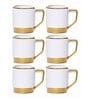 Porcelain Coffee/Tea Gold Design Mug Set of 6pcs
