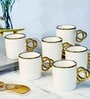 Porcelain Coffee/Tea Gold Design Mug Set of 6pcs
