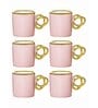 Porcelain Coffee/Tea Gold Design Mug Set of 6pcs