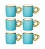 Porcelain Coffee/Tea Gold Design Mug Set of 6pcs