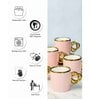 Porcelain Coffee/Tea Gold Design Mug Set of 6pcs