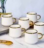 Porcelain Coffee/Tea Gold Design Mug Set of 6pcs