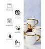Porcelain Coffee/Tea Gold Design Mug Set of 6pcs