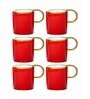 Porcelain Coffee/Tea Gold Design Mug Set of 6pcs
