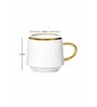 Porcelain Coffee/Tea Gold Design Mug Set of 6pcs