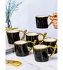 Porcelain Coffee/Tea Gold Design Mug Set of 6pcs