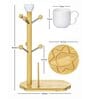 Porcelain Cup & Wooden coster with Stand Set of 13pcs