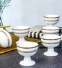 Porcelain Footed Bowl Set of 6pcs