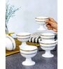 Porcelain Footed Bowl Set of 6pcs