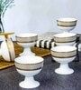 Porcelain Footed Bowl Set of 6pcs