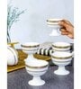 Porcelain Footed Bowl Set of 6pcs